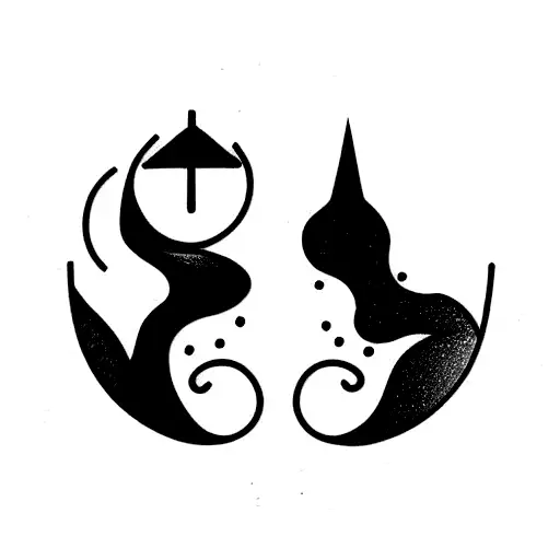 leo and aquarius tattoo design idea