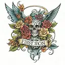 first son born tattoo design idea