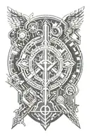 Warhammer 40k insignia combined tattoo design idea
