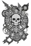Warhammer 40k insignia combined tattoo design idea