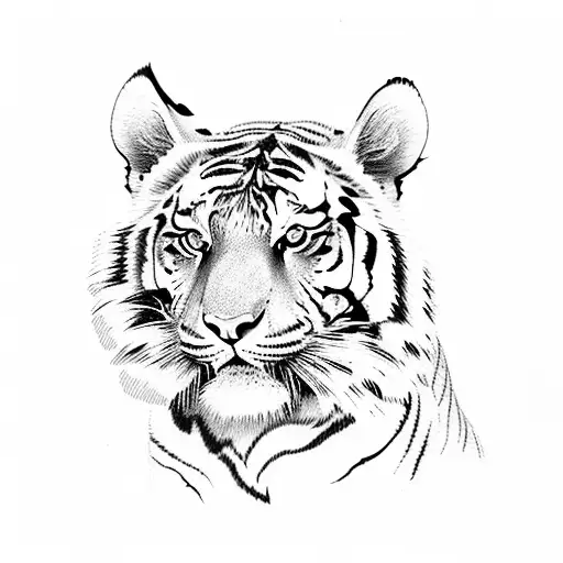 Tiger tattoo design idea