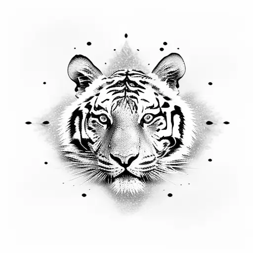 Majestic tiger swimming underwater tattoo design idea