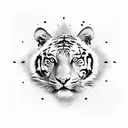 Majestic tiger swimming underwater tattoo design idea