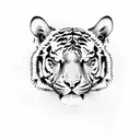 Majestic tiger swimming underwater tattoo design idea