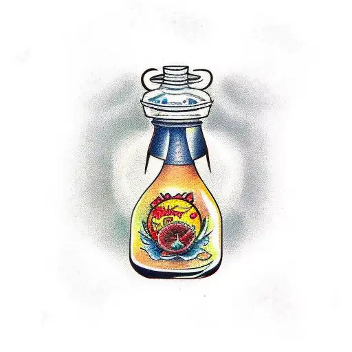 moonshine jar  tattoo design idea