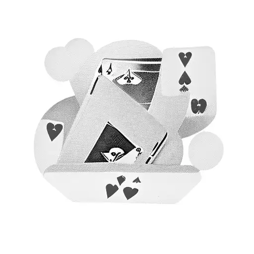 poker love cards pocket aces tattoo design idea