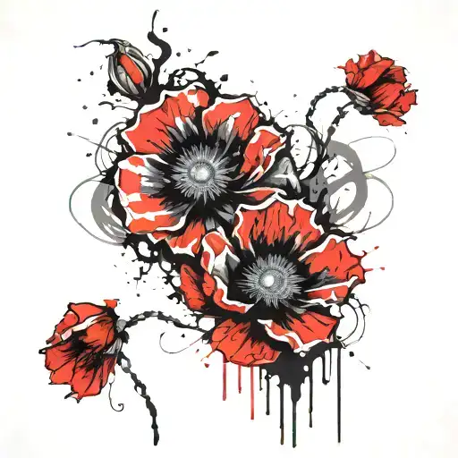 Poppy  tattoo design idea