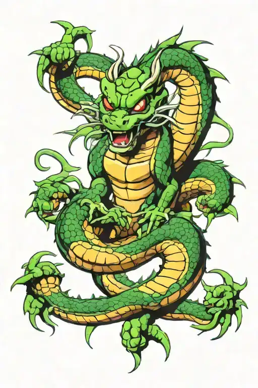shenron dragon ball tattoo design idea