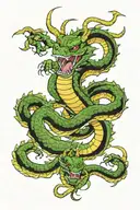 shenron dragon ball tattoo design idea