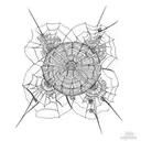 A small spider web intertwined with delicate flowers for front forearm  tattoo design idea
