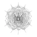 A small spider web intertwined with delicate flowers for front forearm  tattoo design idea