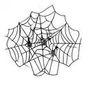 A small spider web intertwined with delicate flowers for front forearm  tattoo design idea