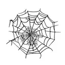 A small spider web intertwined with delicate flowers for front forearm  tattoo design idea