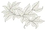 fig leaf wreath wrapped round tattoo design idea