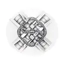 long double helix tattoo design idea