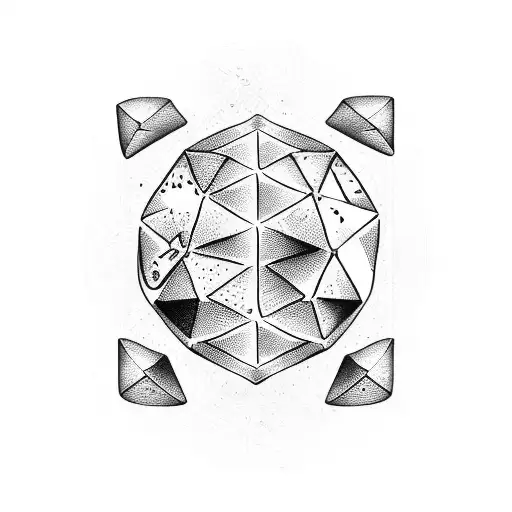 Lute with dice tattoo design idea