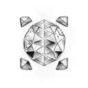 Lute with dice tattoo design idea