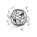 Lute with dice tattoo design idea