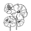 poland with poppy flowers  tattoo design idea