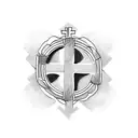 upside down cross tattoo design idea