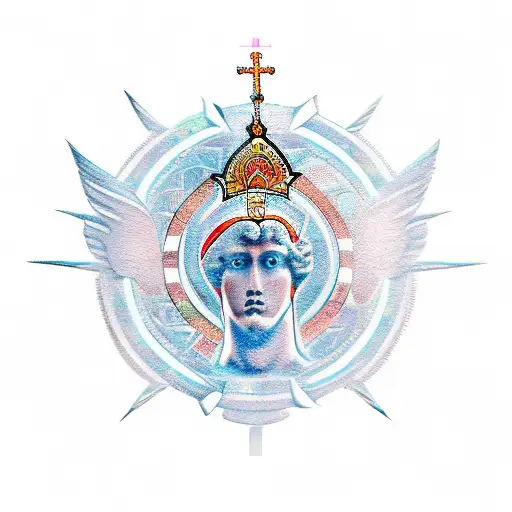 saint michael tattoo design idea