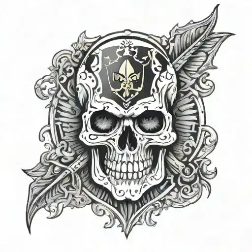 Las Vegas Raiders skull tattoo design idea