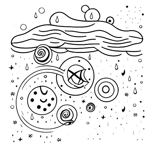 stars and raindrops  tattoo design idea