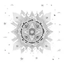 stars and raindrops tattoo design idea