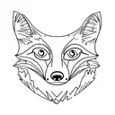 fox running one line minimalist  tattoo design idea