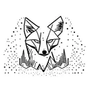 fox running one line minimalist  tattoo design idea