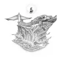 oregon coast tattoo design idea