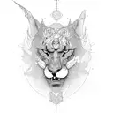 Grogu raving tattoo design idea