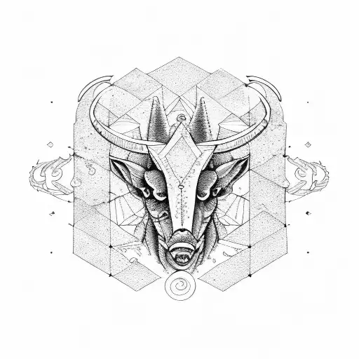 gemini capricorn tattoo design idea