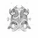 gemini capricorn tattoo design idea