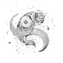 gemini capricorn tattoo design idea