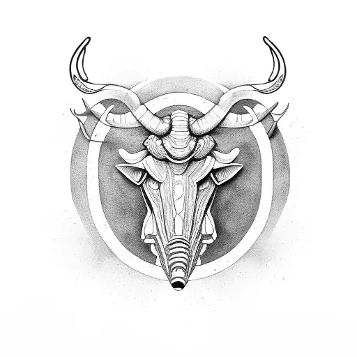 taurus capricorn  tattoo design idea