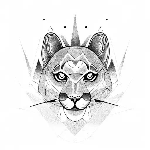 a mountain lion tattoo design idea