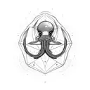 space octopus  tattoo design idea