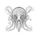 space octopus  tattoo design idea