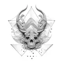 trust no one on hand guns tattoo design idea