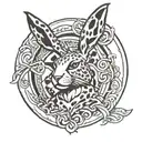 Playboy bunny logo intertwined within cheetah print tattoo design idea