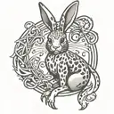 Playboy bunny logo intertwined within cheetah print tattoo design idea