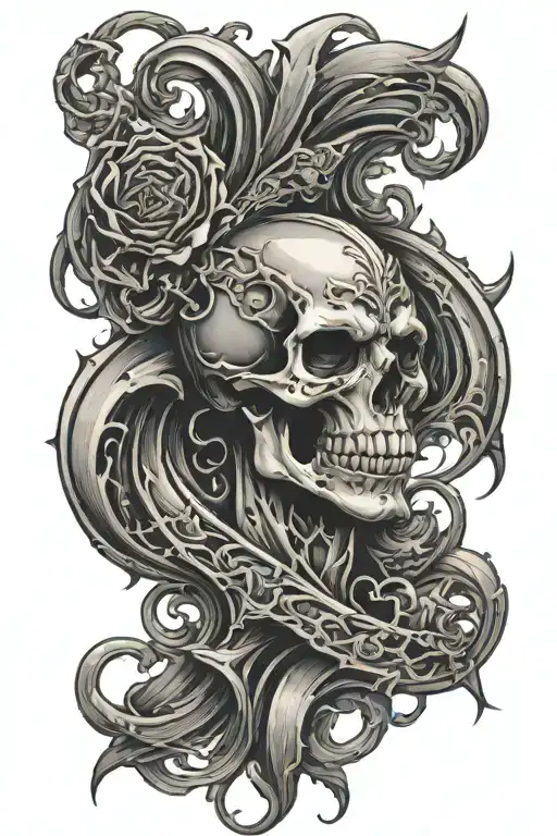 Death Metal half sleeve tattoo tattoo design idea