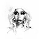 Nicki Minaj rainha  tattoo design idea