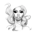 Nicki Minaj rainha  tattoo design idea