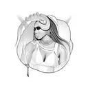 Nicki Minaj rainha  tattoo design idea