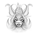 Nicki Minaj as a mythical creature tattoo design idea