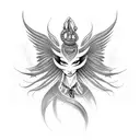 Nicki Minaj as a mythical creature tattoo design idea