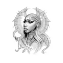 Nicki Minaj as a mythical creature tattoo design idea