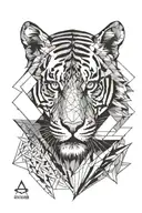 sketchy tiger face tattoo tattoo design idea